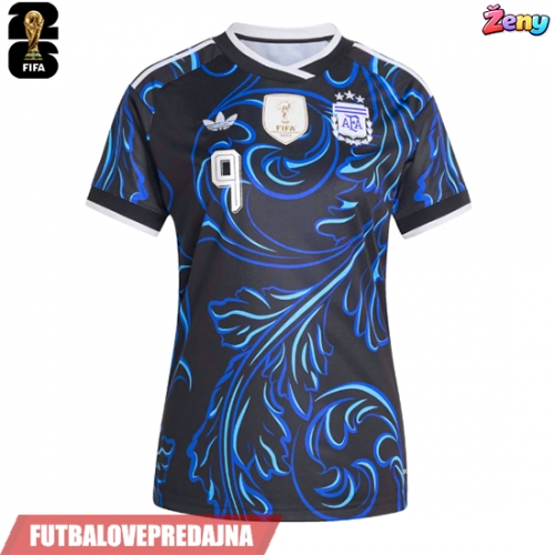 Lacne Ženy Futbalové dres Argentína Julian Alvarez #9 MS 2026 Krátky Rukáv - Preč